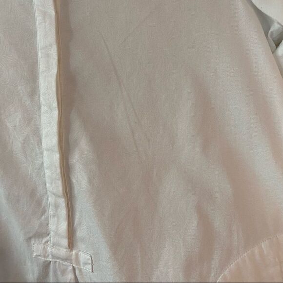 Soft Surroundings Sz XS White Cotton Pockets Collar Long Sleeve Tunic - Picture 5 of 9